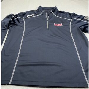 Ping Performance Navy Blue Belmont Quarter Zip Pullover XL Ranger‎ Golf Top